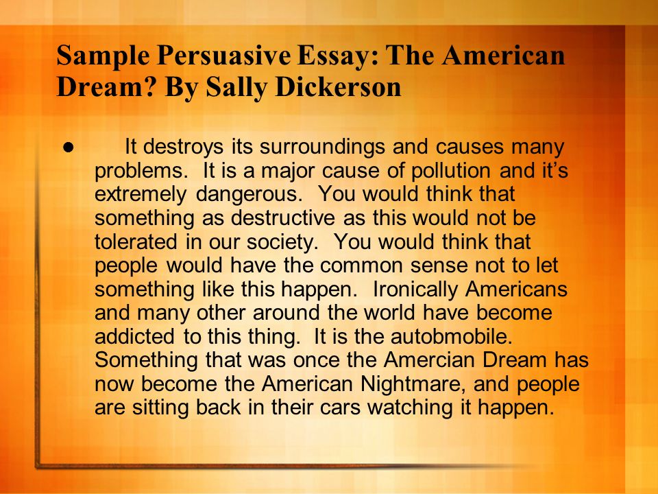 How has the american dream changed essay writer